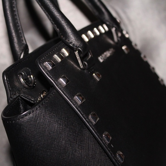 Michael Kors Studded Satchel Bag - Picture 9 of 14